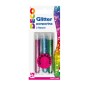 Blister glitter 3 flaconi grana fine 12ml colori assortiti olografici DECO