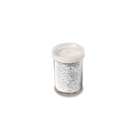 Glitter flacone grana fine 25ml argento DECO