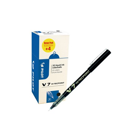 Value pack 16+4 roller Hi-Tecpoint V7 0,7mm nero Pilot