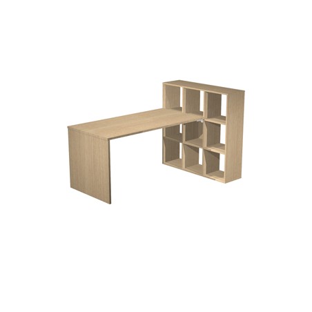 Postazione Home-Office 9 caselle L169 x P104 x H104cm Rovere