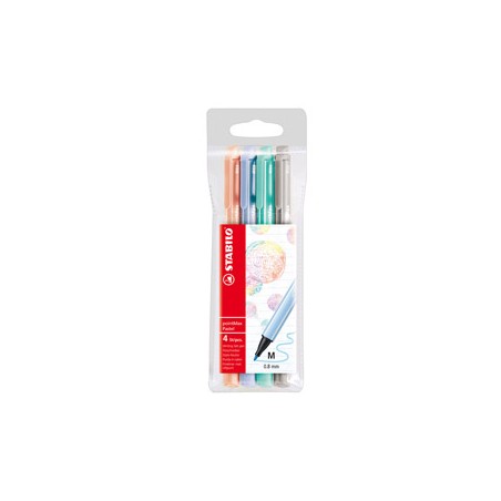 Astuccio 4 pennarelli Point Max punta 0,8mm colori Pastel Stabilo