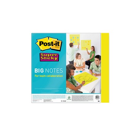 Blocco 30 fogli Post-itÂ® Super Sticky 279x279mm Big Notes Giallo BN11-EU