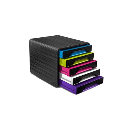 Cassettiera 5 cassetti standard nero/multicolori 7-111 Smoove Cep