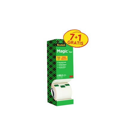 Value Pack 7+1 nastri adesivi ScotchÂ® Magicâ„¢ 810 19mmx33mt