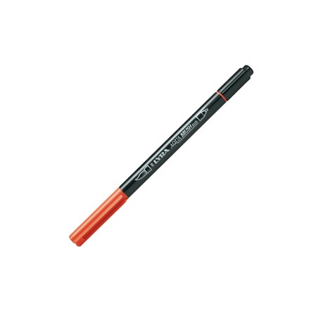 Pennarello a 2 punte AQUA BRUSH DUO rosso Saturno LYRA