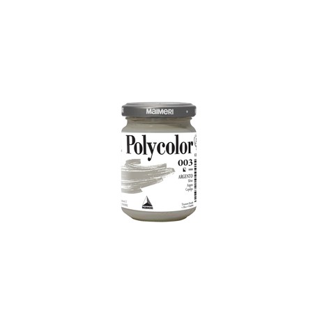 Colore vinilico Polycolor vasetto 140 ml argento Maimeri