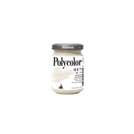 Colore vinilico Polycolor vasetto 140 ml bianco platino Maimeri