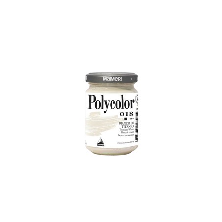 Colore vinilico Polycolor vasetto 140 ml bianco titanio Maimeri