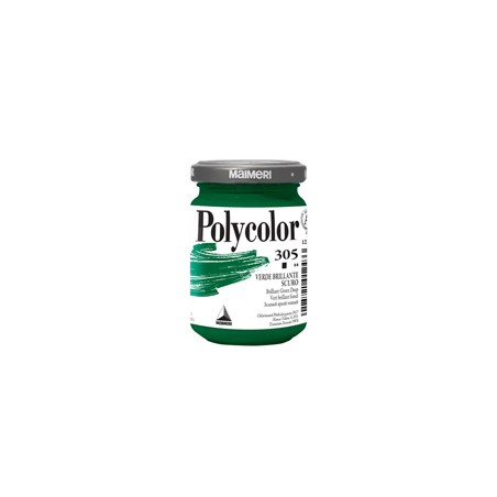 Colore vinilico Polycolor vasetto 140 ml verde brillante scuro Maimeri