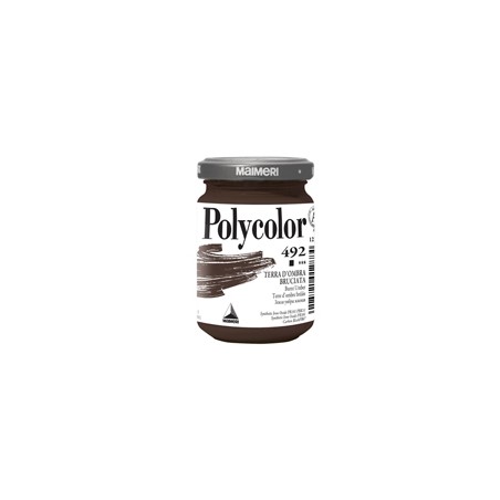 Colore vinilico Polycolor vasetto 140 ml terra d'ombra bruciata Maimeri