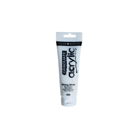 Colore acrilico fine Graduate tubo 120 ml bianco miscela Daler Rowney