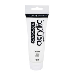 Colore acrilico fine Graduate tubo 120 ml bianco Daler Rowney