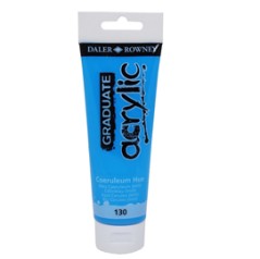 Colore acrilico fine Graduate tubo 120 ml ceruleo imit. Daler Rowney