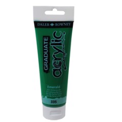 Colore acrilico fine Graduate tubo 120 ml verde smeraldo Daler Rowney