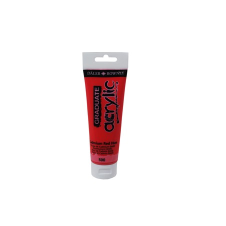 Colore acrilico fine Graduate tubo 120 ml rosso cadmio imit. Daler Rowney