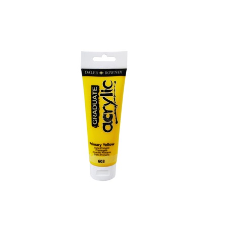 Colore acrilico fine Graduate tubo 120ml giallo primario Daler Rowney