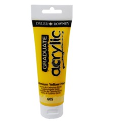 Colore acrilico fine Graduate tubo 120ml giallo cadmio imit. Daler Rowney