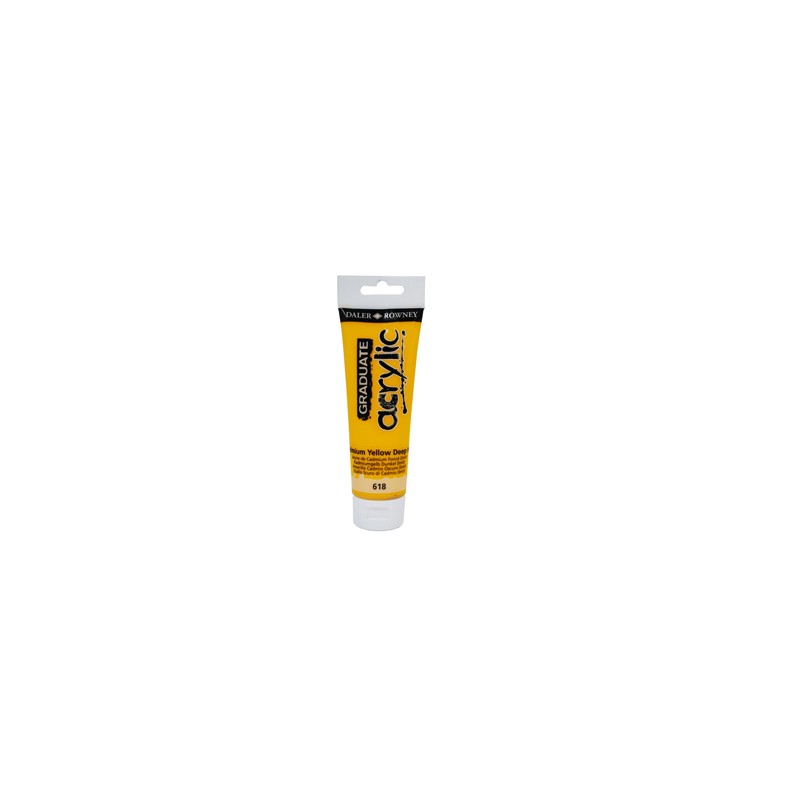 Colore acrilico fine Graduate tubo 120ml giallo cadmio scuro im. Daler Rowney