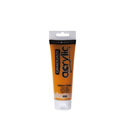 Colore acrilico fine Graduate tubo 120ml giallo ocra Daler Rowney