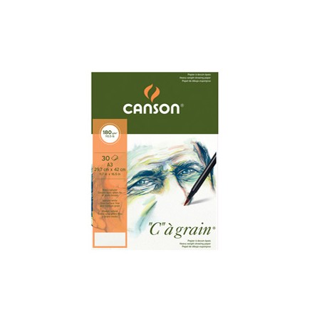 Blocco collato lato corto "C" A' GRAIN A3 30 fg. 180 gr. Canson