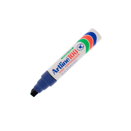 Marcatore artline A 100 permanente punta scalpello jumbo blu