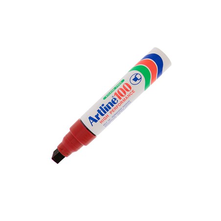 Marcatore artline A 100 permanente punta scalpello jumbo rosso