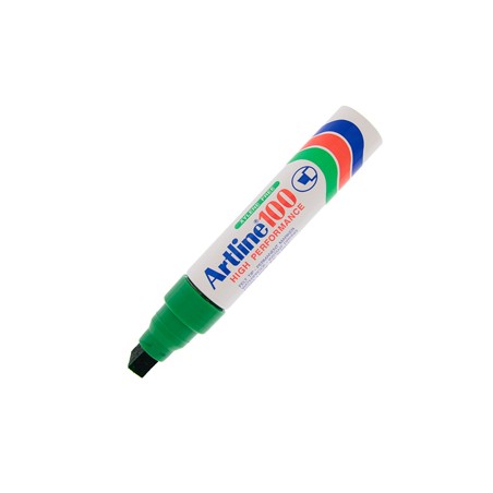 Marcatore artline A 100 permanente punta scalpello jumbo verde