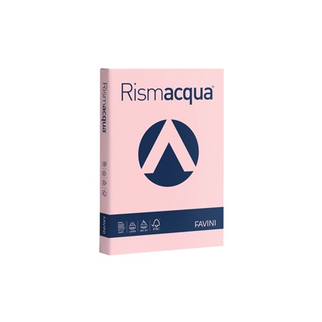 Carta RISMACQUA STANDARD A4 90gr 300fg rosa 10 Favini