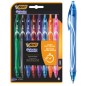 Astuccio 8 penna sfera scatto colori assortiti Gelocity quick dry BICÂ®