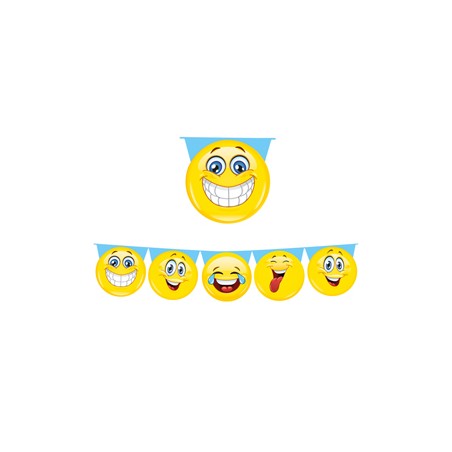 Festone sagomato Emoticons lungh. 6mt Big Party