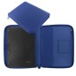 Portablocco Metropol 32x24,5x2,6cm similpelle navy chiusura zip Filofax