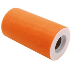 Tulle in rotolo 12,5cmx25mt arancione Big Party