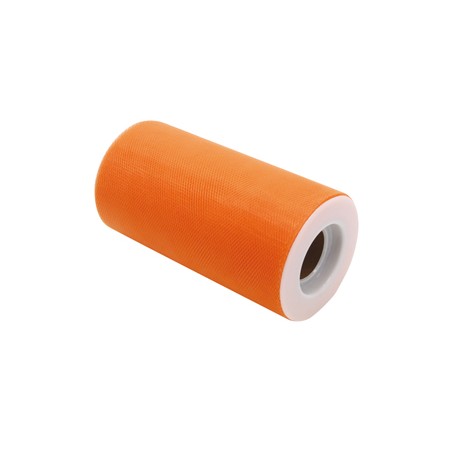 Tulle in rotolo 12,5cmx25mt arancione Big Party