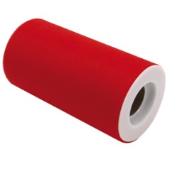 Tulle in rotolo 12,5cmx25mt rosso Big Party