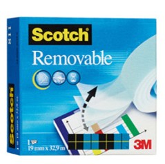 NASTRO ADESIVO ScotchÂ® Magicâ„¢ 811-1933 INVISIBILE RIMOVIBILE 19MMX33MT