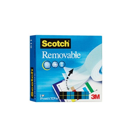 NASTRO ADESIVO ScotchÂ® Magicâ„¢ 811-1933 INVISIBILE RIMOVIBILE 19MMX33MT