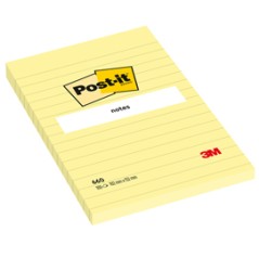 BLOCCO 100fg Post-itÂ® Giallo Canaryâ„¢ 102x152mm GIALLO A RIGHE 660