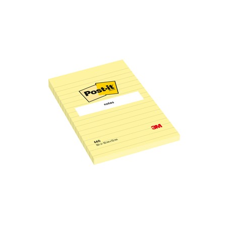 BLOCCO 100fg Post-itÂ® Giallo Canaryâ„¢ 102x152mm GIALLO A RIGHE 660