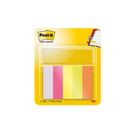 SEGNAPAGINA Post-itÂ® 670-5 (500FG) 5COLORI INDEX 15X50MM IN CARTA