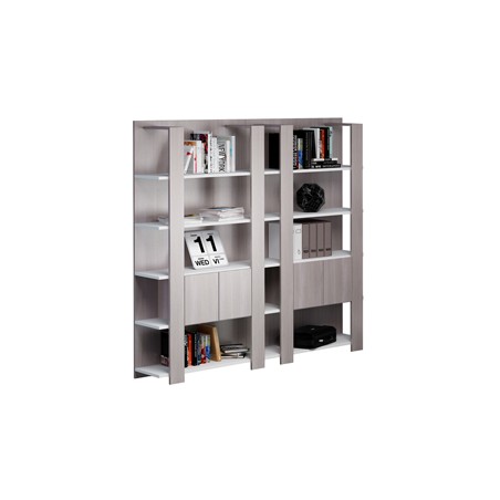 Libreria alta a 5 ripiani 100X38,6cm H198cm BIANCO/FRASS.TOSCANO - Concept