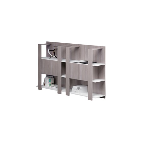 Libreria bassa a 3 ripiani 100X38,6cm H124cm BIANCO/FRASS.TOSCANO - Concept