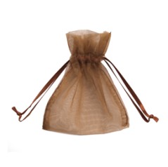 20 Sacchetti organza Milly 12,5x17cm cioccolato