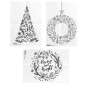 Set 3 stencil su foglio A2 a tema "NATALE" Securit