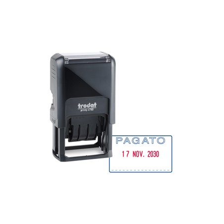 Timbro Printy 4750/2 4.0 41x24mm DATARIO+PAGATO autoinch. TRODAT