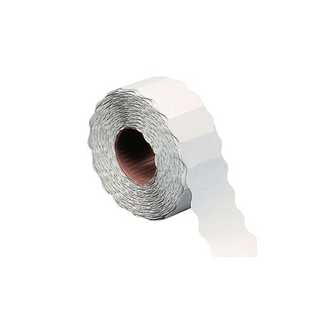 Rotolo 1500 etichette 26x12mm bianche permanenti a onda Markin