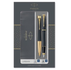 Gift Set sfera M + stilografica M Urban Muted Black GT Parker