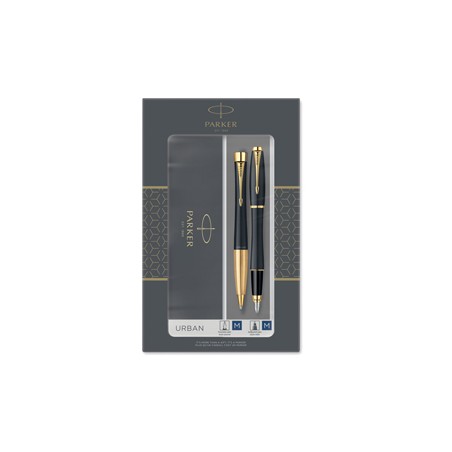 Gift Set sfera M + stilografica M Urban Muted Black GT Parker