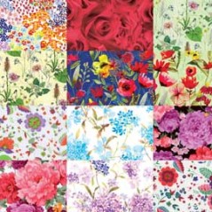 Scatola 100fg carta regalo Raso Fiori 70x100cm Rex Sadoch