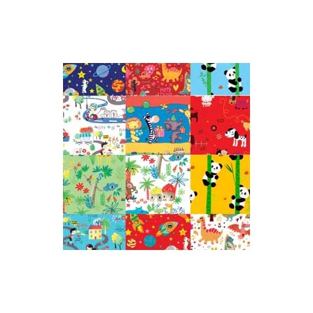 Scatola 100fg carta regalo Raso Bambini 70X100cm Rex Sadoch