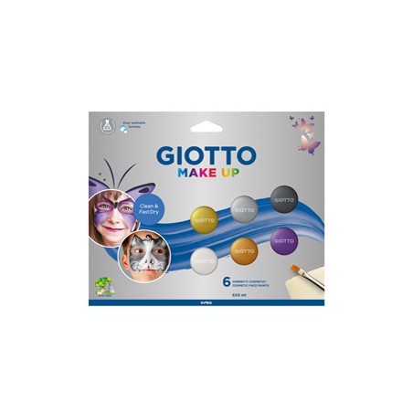 Set 6 ombretti cosmetici Make Up colori metal 5ml Giotto